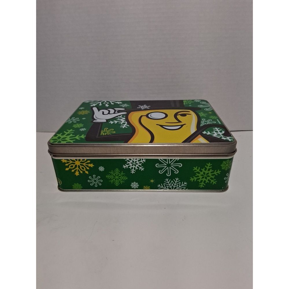 Vintage Mr. Peanut Planters Nuts Christmas Tin 9 x‎ 7 - Picture 2 of 7